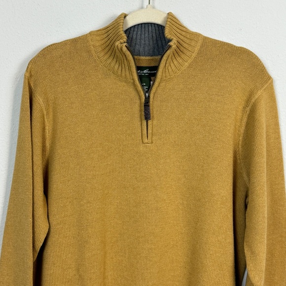 Eddie Bauer Tan Quarter Zip Pullover Sweater L - Picture 2 of 7